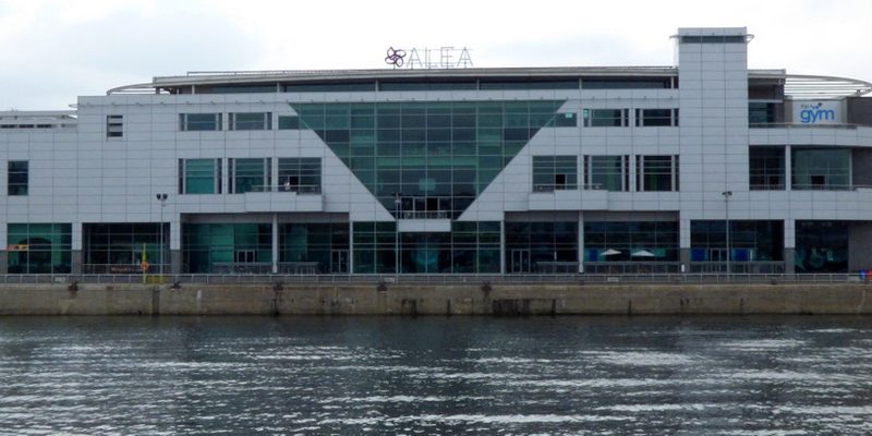 The Alea casino building at Springfield Quay, Glasgow